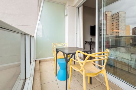 Studio para alugar com 37m², 1 quarto e sem vagaVaranda