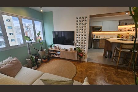 Sala de apartamento à venda com 2 quartos, 70m² em Vila Nova Conceição, São Paulo