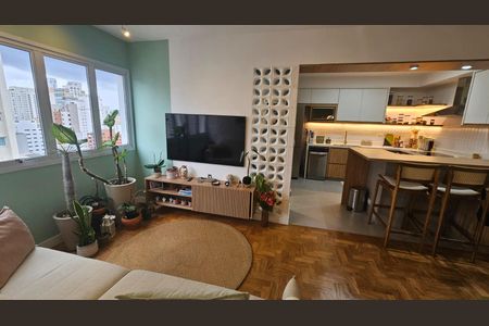 Sala de apartamento à venda com 2 quartos, 70m² em Vila Nova Conceição, São Paulo