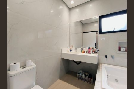 Banheiro da Suíte 1 de casa de condomínio à venda com 3 quartos, 217m² em Corrupira, Jundiaí