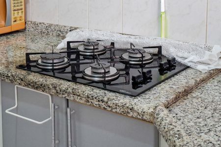 Cozinha de apartamento para alugar com 1 quarto, 47m² em Mirim, Praia Grande