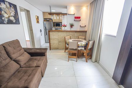 sala de apartamento para alugar com 2 quartos, 54m² em Planalto, Belo Horizonte