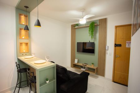 SALA E COZINHA de apartamento para alugar com 1 quarto, 29m² em Casa Verde, São Paulo