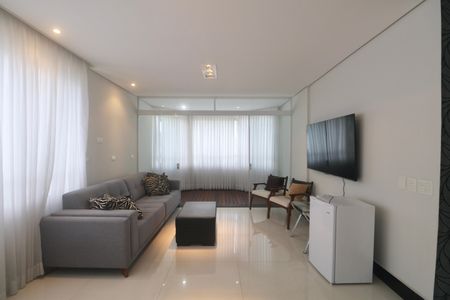 Sala de apartamento para alugar com 4 quartos, 214m² em Barra Funda, Guarujá