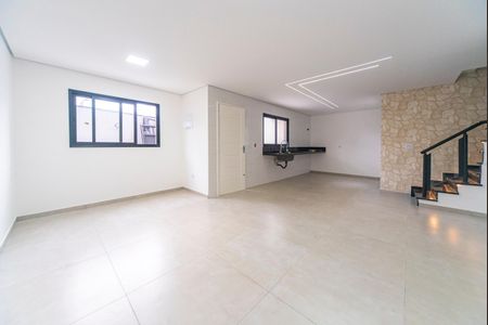 Sala de casa à venda com 3 quartos, 112m² em Vila Scarpelli, Santo André