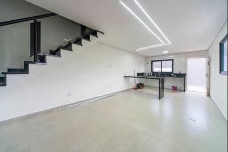 Sala de casa para alugar com 3 quartos, 92m² em Vila Scarpelli, Santo André