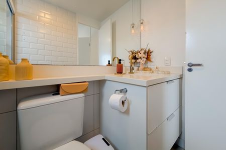 Apartamento para alugar com 35m², 1 quarto e sem vaga Apartamento para alugar com 35m², 1 quarto e sem vagaBanheiro da Suíte