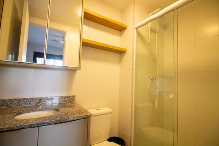 Studio para alugar com 27m², 1 quarto e sem vaga Studio para alugar com 27m², 1 quarto e sem vagaBanheiro da Suíte