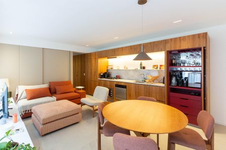 Sala/Cozinha de apartamento para alugar com 2 quartos, 68m² em Indianópolis, São Paulo