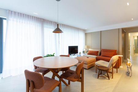 Sala/Cozinha de apartamento para alugar com 2 quartos, 68m² em Indianópolis, São Paulo