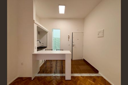 Cozinha de apartamento para alugar com 1 quarto, 24m² em Botafogo, Rio de Janeiro