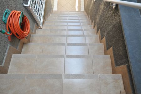 Casa à venda com 234m², 4 quartos e 2 vagasEscada de acesso à área gourmet e churrasqueira