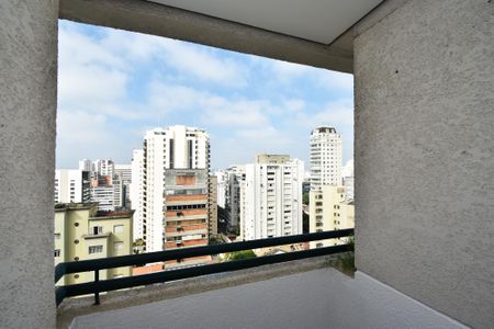varanda Sala de kitnet/studio para alugar com 1 quarto, 32m² em Jardim Paulista, São Paulo