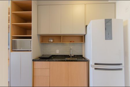Cozinha de kitnet/studio para alugar com 1 quarto, 23m² em Vila Mariana, São Paulo