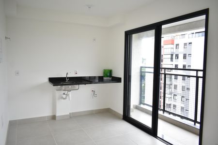 Sala/Cozinha de apartamento para alugar com 1 quarto, 30m² em Mirandópolis, São Paulo