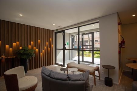 Studio para alugar com 27m², 1 quarto e sem vaga Studio para alugar com 27m², 1 quarto e sem vagaHall social