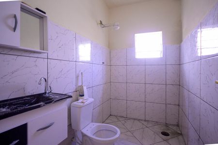 Banheiro  de casa para alugar com 1 quarto, 70m² em Vila Caraguata, São Paulo