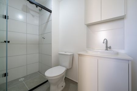 Studio para alugar com 25m², 1 quarto e sem vaga Studio para alugar com 25m², 1 quarto e sem vagaBanheiro da Suíte