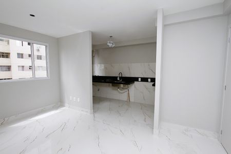 Sala de apartamento à venda com 2 quartos, 56m² em Jk, Contagem