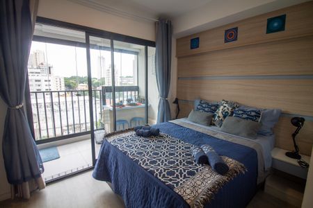 Sala / Quarto - Studio de kitnet/studio para alugar com 1 quarto, 22m² em Santo Amaro, São Paulo