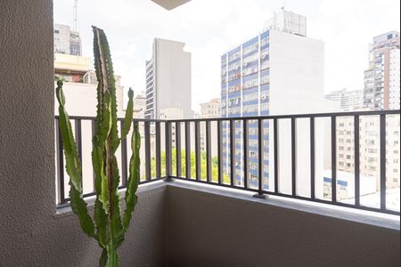 Varanda da Sala de apartamento para alugar com 1 quarto, 26m² em Bela Vista, São Paulo