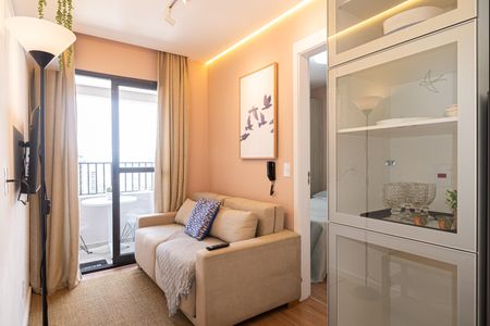 Sala de apartamento para alugar com 1 quarto, 26m² em Bela Vista, São Paulo