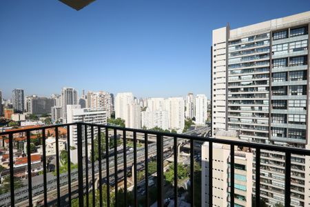 Varanda da Sala de apartamento para alugar com 1 quarto, 27m² em Campo Belo, São Paulo