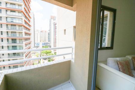 Varanda de apartamento à venda com 1 quarto, 40m² em Brooklin, São Paulo