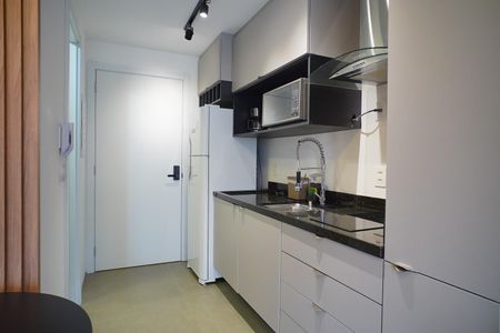 Cozinha  de kitnet/studio para alugar com 1 quarto, 30m² em Auxiliadora, Porto Alegre