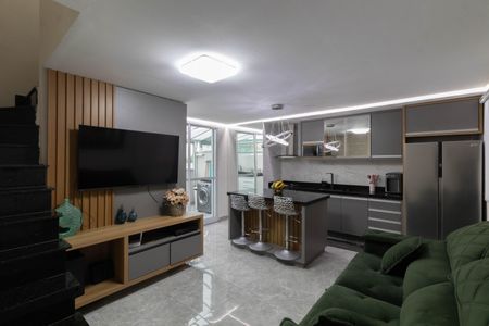 Sala e Cozinha de apartamento à venda com 2 quartos, 65m² em Jardim Belem, São Paulo