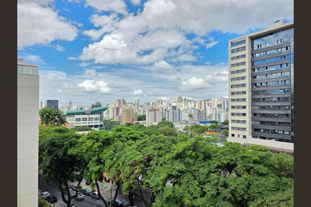 Vista da sala  de apartamento à venda com 3 quartos, 83m² em São Pedro, Belo Horizonte