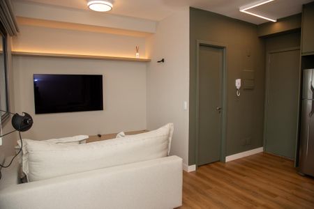 Sala de apartamento à venda com 1 quarto, 45m² em Santo Amaro, São Paulo