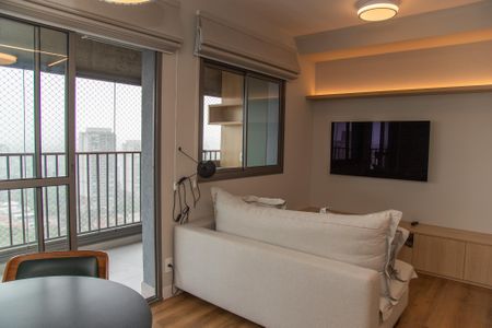 Sala de apartamento à venda com 1 quarto, 45m² em Santo Amaro, São Paulo