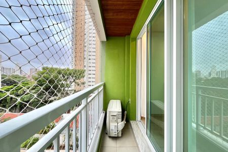 Varanda da Sala de apartamento à venda com 1 quarto, 38m² em Vila Clementino, São Paulo