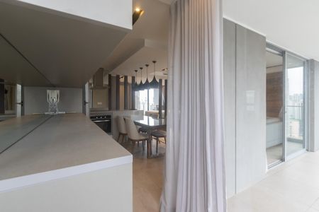 Varanda da Sala de apartamento para alugar com 1 quarto, 102m² em Vila Nova Conceição, São Paulo