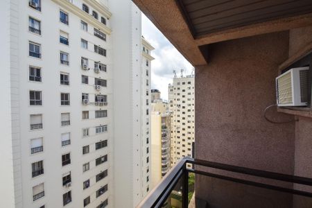 varanda Sala de estar de kitnet/studio à venda com 1 quarto, 41m² em Jardim Paulista, São Paulo