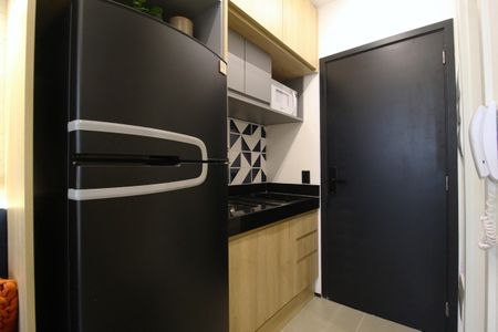 Cozinha de kitnet/studio à venda com 1 quarto, 35m² em Indianópolis, São Paulo