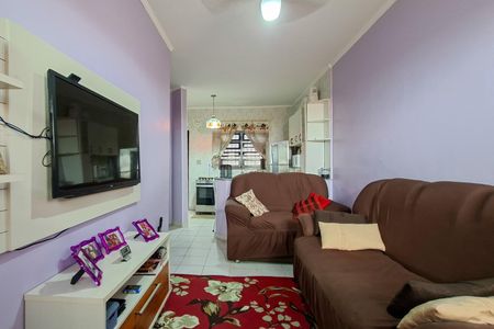 Sala de casa de condomínio para alugar com 1 quarto, 42m² em Aviação, Praia Grande