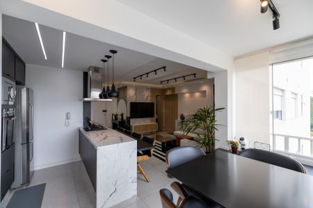 Apartamento à venda com 59m², 1 quarto e 2 vagas Apartamento à venda com 59m², 1 quarto e 2 vagasSala_Cozinha - Conjugada