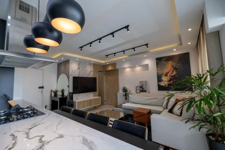 Apartamento à venda com 59m², 1 quarto e 2 vagas Apartamento à venda com 59m², 1 quarto e 2 vagasSala_Cozinha - Conjugada