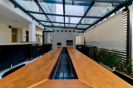 Studio para alugar com 33m², 1 quarto e 1 vagaChurrasqueira 