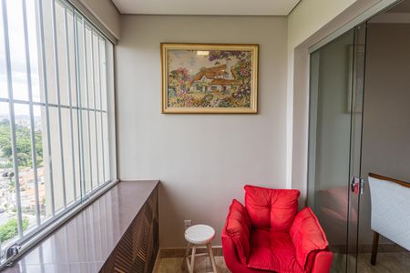 Varanda da Sala de apartamento para alugar com 3 quartos, 77m² em União, Belo Horizonte