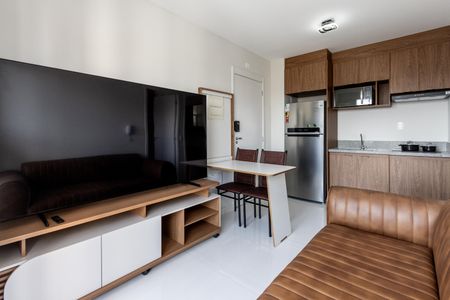 Sala de apartamento à venda com 1 quarto, 28m² em Vila Romana, São Paulo