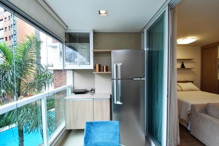 Studio para alugar com 33m², 1 quarto e 1 vagacozinha varanda