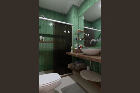 Banheiro social  de apartamento à venda com 1 quarto, 61m² em Botafogo, Rio de Janeiro