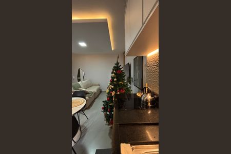 Cozinha de apartamento à venda com 2 quartos, 44m² em Vila Scarpelli, Santo André