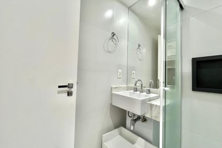 Banheiro de kitnet/studio à venda com 1 quarto, 26m² em Vila Clementino, São Paulo