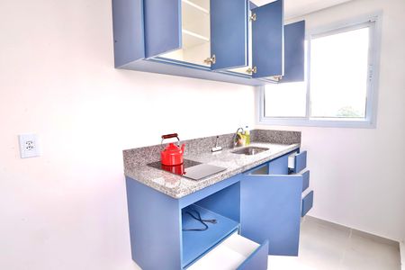 Cozinha de kitnet/studio para alugar com 1 quarto, 26m² em Belenzinho, São Paulo