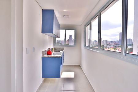 Cozinha de kitnet/studio para alugar com 1 quarto, 26m² em Belenzinho, São Paulo