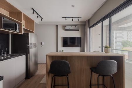 Sala de apartamento para alugar com 1 quarto, 38m² em Jardins, São Paulo